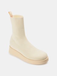 Journee Collection Women's Tru Comfort Foam Ebby Bootie - Cream