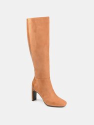 Journee Collection Women's Tru Comfort Foam Extra Wide Calf Elisabeth Boot - Tan