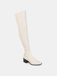 Journee Collection Women's Tru Comfort Foam Extra Wide Calf Mariana Boot - Bone