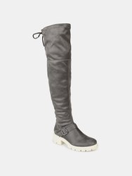 Journee Collection Women's Tru Comfort Foam Extra Wide Calf Salisa Boot - Grey