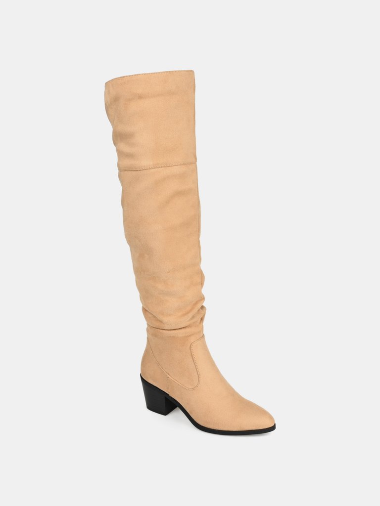 Journee Collection Women's Tru Comfort Foam Extra Wide Calf Zivia Boot - Tan