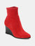Journee Collection Women's Tru Comfort Foam Hepburn Bootie - Red