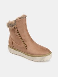 Journee Collection Women's Tru Comfort Foam Jezzy Wedge Bootie - Tan