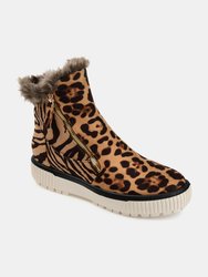 Journee Collection Women's Tru Comfort Foam Jezzy Wedge Bootie - Leopard