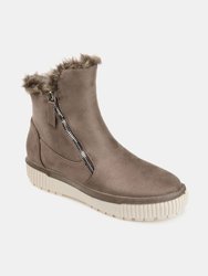 Journee Collection Women's Tru Comfort Foam Jezzy Wedge Bootie - Taupe