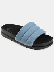 Journee Collection Women's Tru Comfort Foam Lazro Sandal - Blue