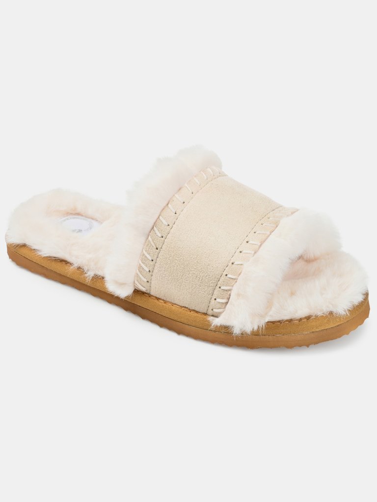 Journee Collection Women's Tru Comfort Foam Mardie Slipper - Bone