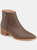 Journee Collection Women's Tru Comfort Foam Sadiya Bootie  - Brown