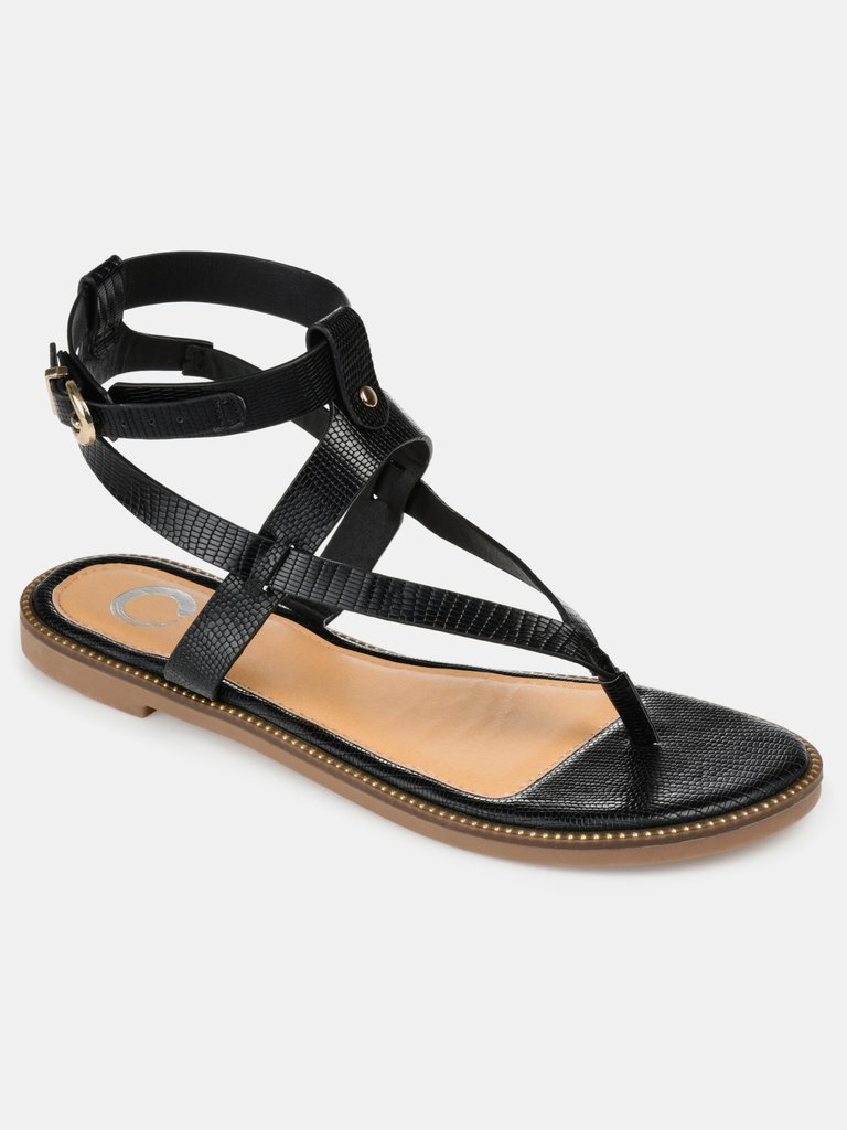 Journee Collection Women's Tru Comfort Foam Tangie Sandal  - Black