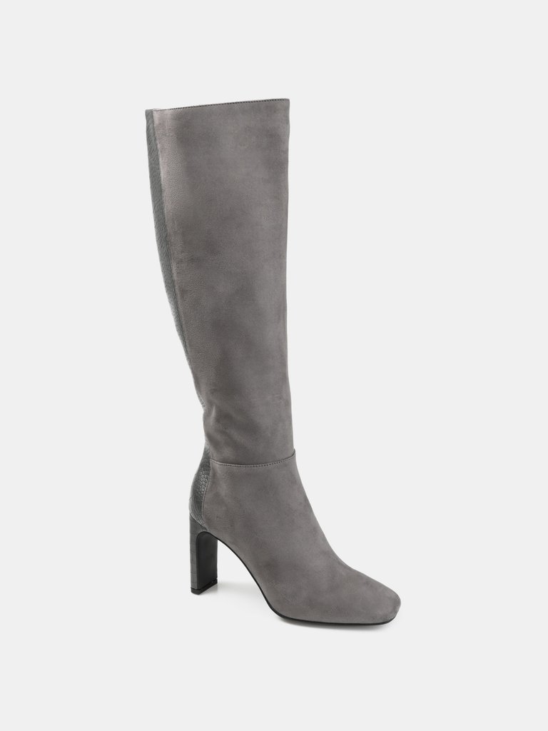 Journee Collection Women's Tru Comfort Foam Wide Calf Elisabeth Boot - Grey