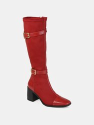 Journee Collection Women's Tru Comfort Foam Wide Calf Gaibree Boot - Red