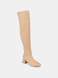 Journee Collection Women's Tru Comfort Foam Wide Calf Melika Boot - Tan