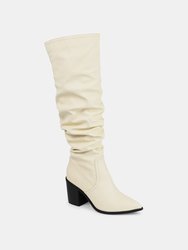Journee Collection Women's Tru Comfort Foam Wide Calf Pia Boot - Bone