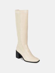 Journee Collection Women's Tru Comfort Foam Wide Calf Winny Boot - Bone