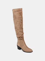 Journee Collection Women's Tru Comfort Foam Wide Calf Zivia Boot - Taupe