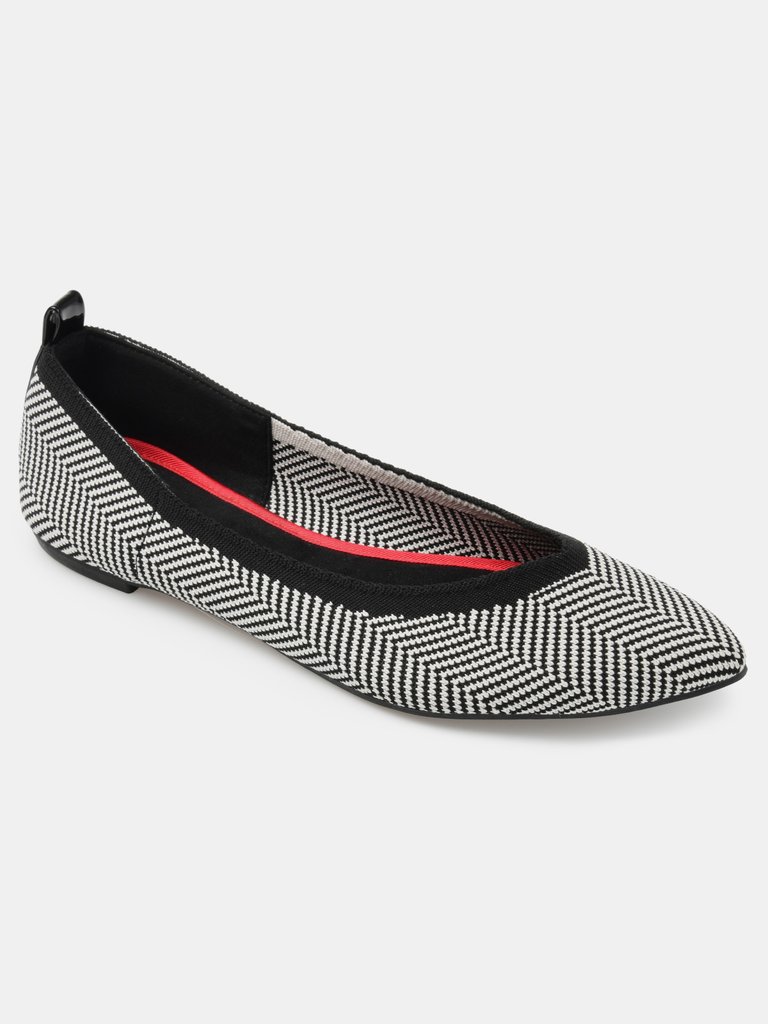 Journee Collection Women's Tru Comfort Foam Wide Width Karise Flat - Stripe