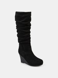 Journee Collection Women's Wide Calf Haze Boot - Black