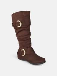 Journee Collection Women's Wide Calf Jester-01 Boot - Brown