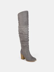Journee Collection Women's Wide Calf Kaison Boot - Grey