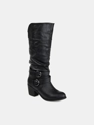 Journee Collection Women's Wide Calf Late Boot - Black