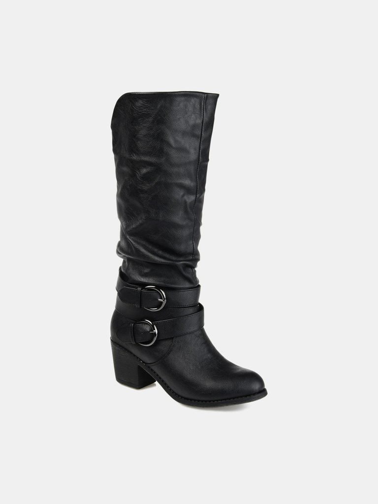 Journee Collection Women's Wide Calf Late Boot - Black