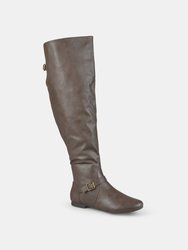 Journee Collection Women's Wide Calf Loft Boot - Taupe