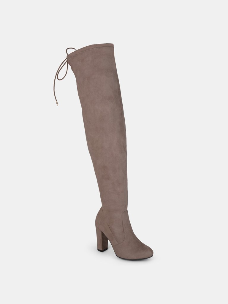 Journee Collection Women's Wide Calf Maya Boot - Taupe