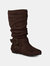 Journee Collection Women's Wide Calf Shelley-6 Boot - Brown