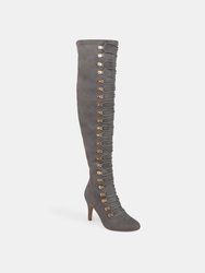 Journee Collection Women's Wide Calf Trill Boot - Grey
