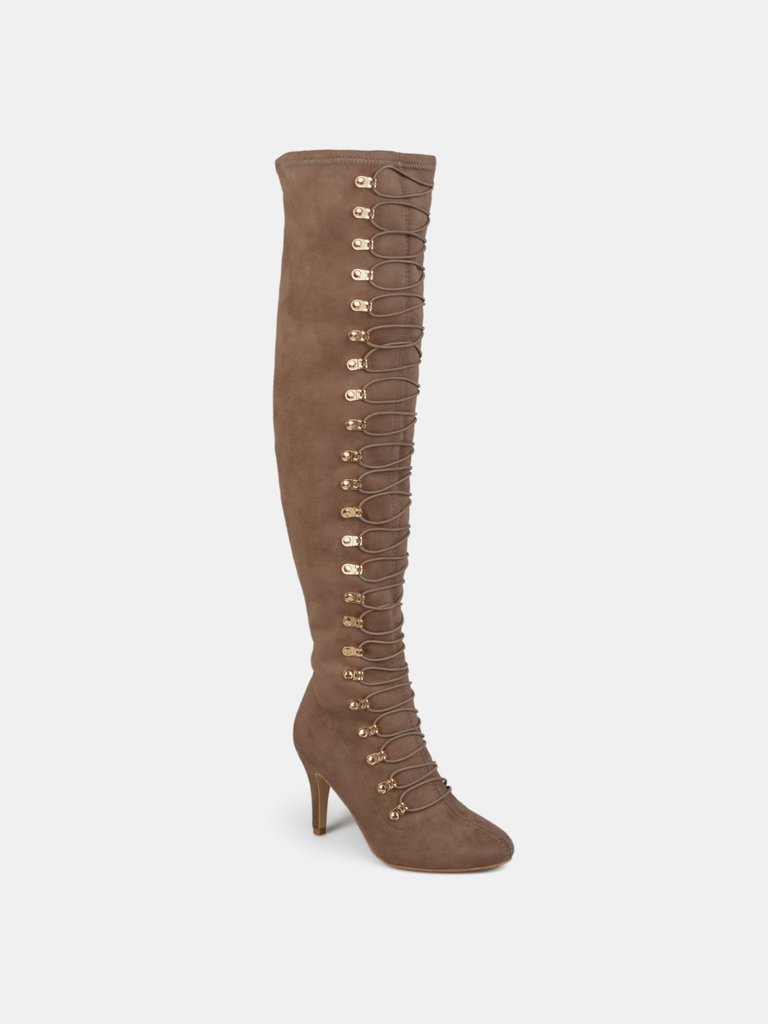 Journee Collection Women's Wide Calf Trill Boot - Taupe