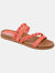 Journee Collection Women's Wide Width Colette Sandal - Coral