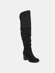 Journee Collection Women's Wide Width Extra Wide Calf Kaison Boot - Black