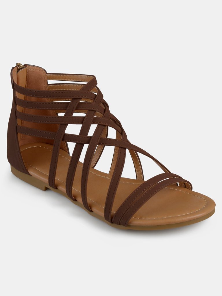 Journee Collection Women's Wide Width Hanni Sandal - Brown