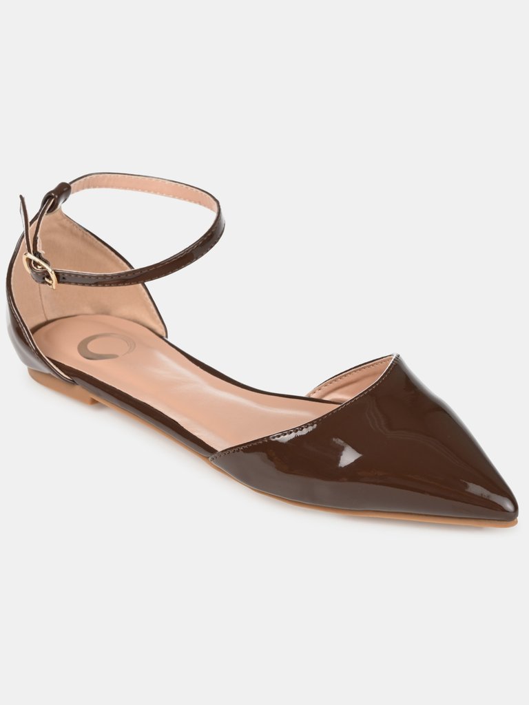 Journee Collection Women's Wide Width Reba Flat - Brown