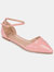 Journee Collection Women's Wide Width Reba Flat - Pink