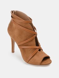 Journee Collection Women's Wide Width Samara Bootie - Cognac