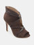 Journee Collection Women's Wide Width Samara Bootie - Brown