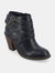 Journee Collection Women's Wide Width Strap Bootie - Navy