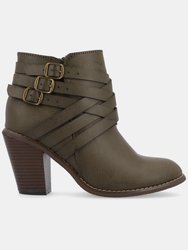 Journee Collection Women's Wide Width Strap Bootie