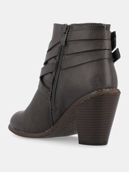 Journee Collection Women's Wide Width Strap Bootie