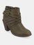 Journee Collection Women's Wide Width Strap Bootie - Olive