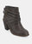 Journee Collection Women's Wide Width Strap Bootie - Grey