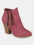 Journee Collection Women's Wide Width Vally Bootie - Wine