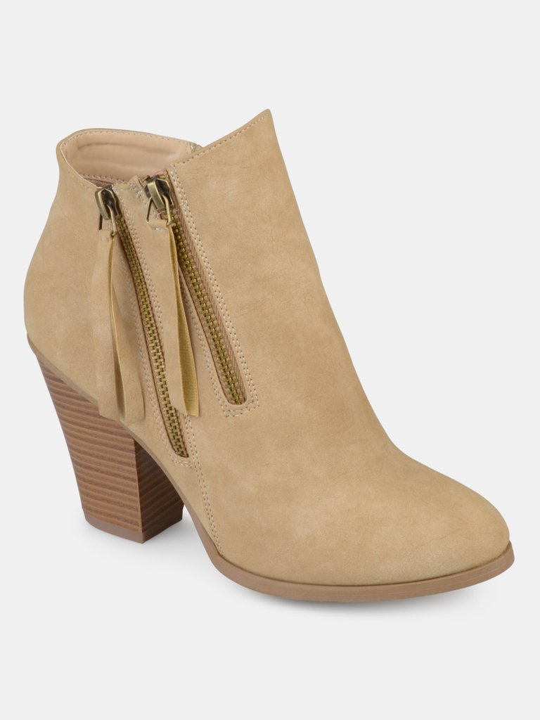 Journee Collection Women's Wide Width Vally Bootie - Taupe
