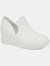 Women's Cardi Sneaker Wedge - White