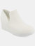 Women's Cardi Wide Width Sneaker Wedge - White