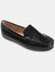 Women's Comfort Wide Width Halsey Loafer  - Black PU