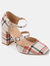 Women's Isadorah Wide Width Pump - Plaid/Tan