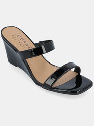 Women's Tru Comfort Foam Clover Wedge Sandals - Black