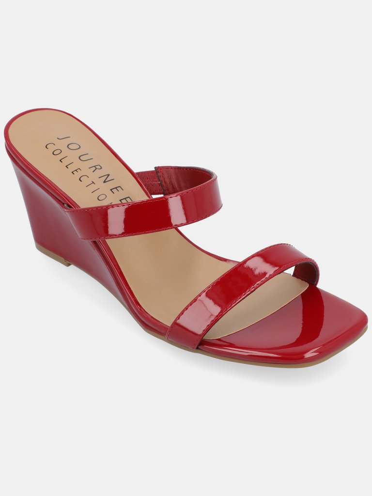 Women's Tru Comfort Foam Clover Wedge Sandals - Red